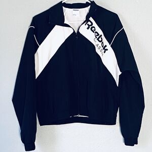 Reebok Jacket Size Small Black White Classic Blouson Retro Sportcore Sporty
